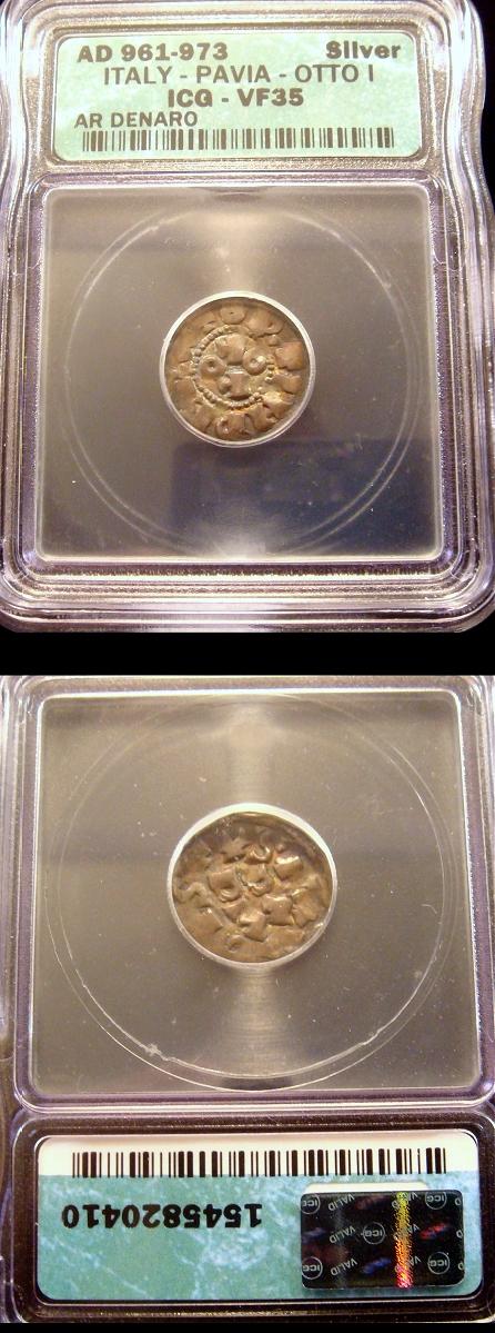 Italy: Pavia Denaro 961-73 Otto I Medieval Coin Photo