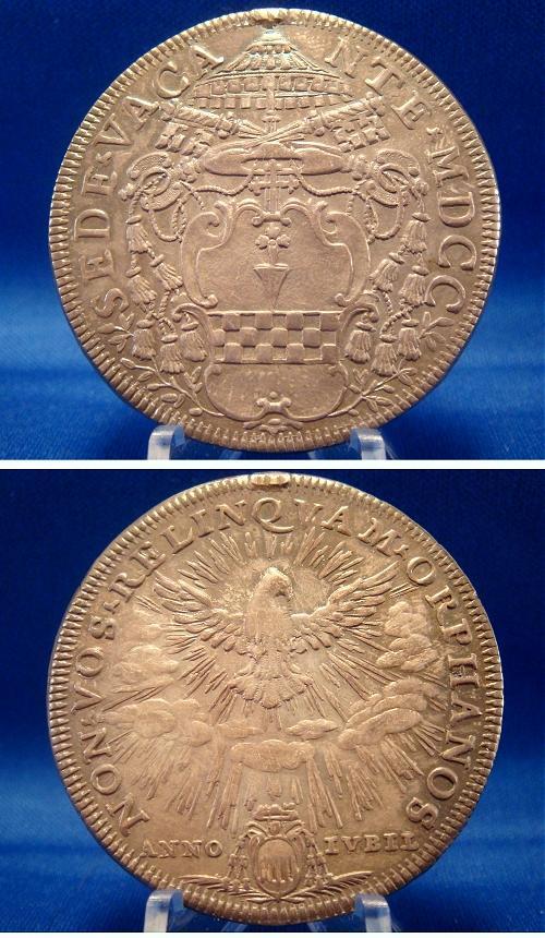 1700 Sede Vacante Piastra Coin A.Unc Photo