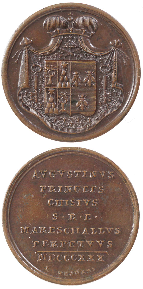 Sede Vacante 1830 Agostino Chigi Bronze Medal Photo