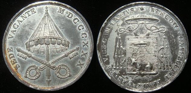 Sede Vacante 1830 Vice-Camerlengo Medal Photo