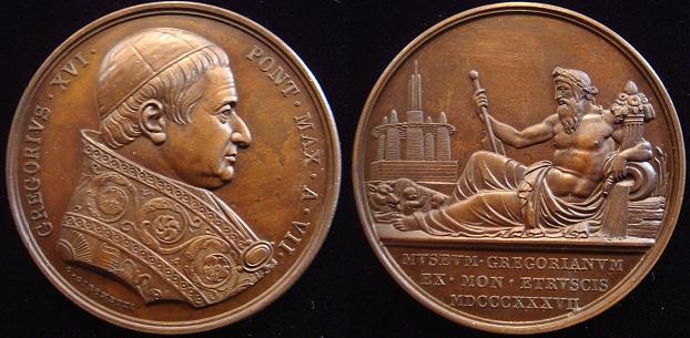 Gregory XVI 1837 Anno VII Gregorian Museum Medal Photo