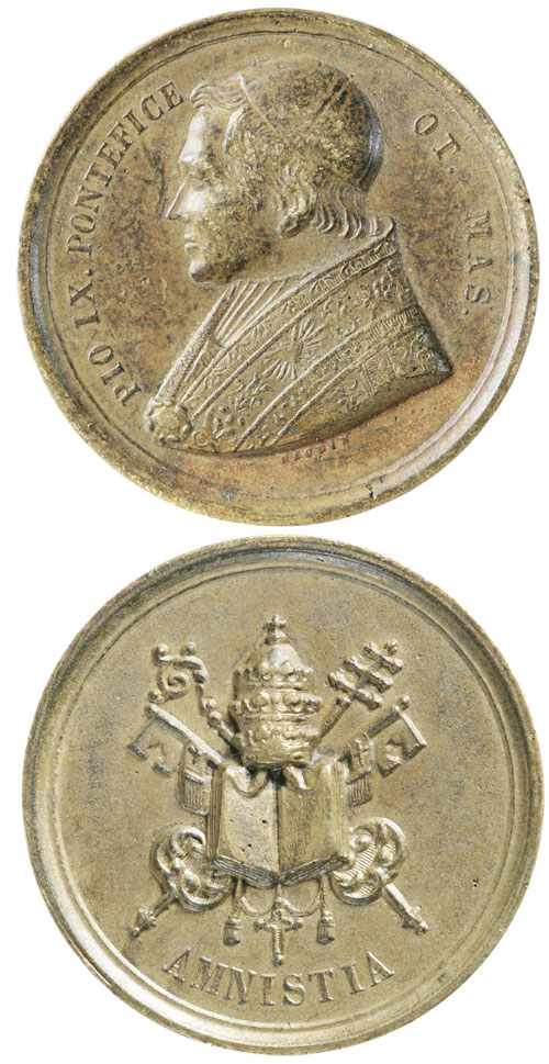 Pius IX 1846 Amnesty For Political Prisoners Medal Photo