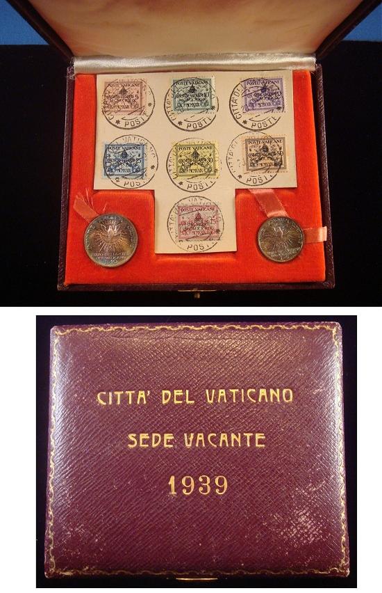 1939 Sede Vacante Coin Set and Stamps Photo