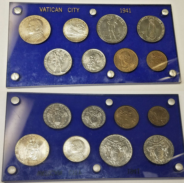 1941 Vatican Coin Set B/U Photo