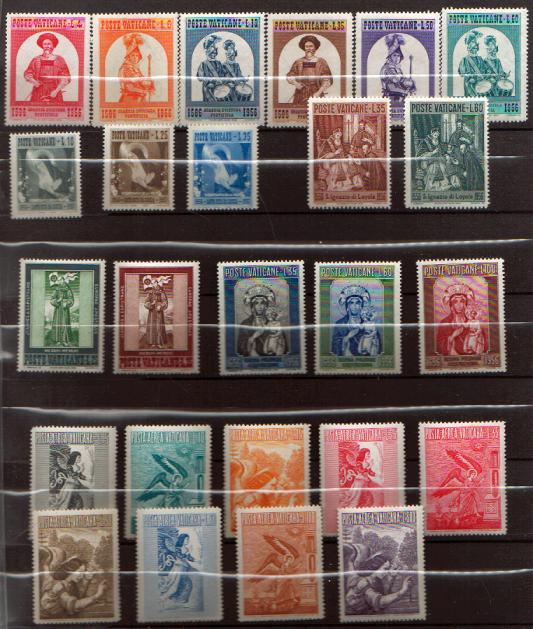 Jencius Coins - Vatican 1956 Stamp Year Set #203-18, C24-32