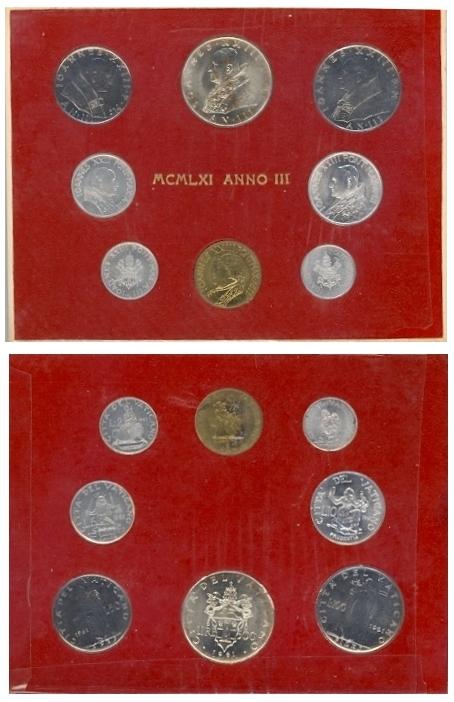 1961 Vatican Coin Set, Anno III John XXIII Photo