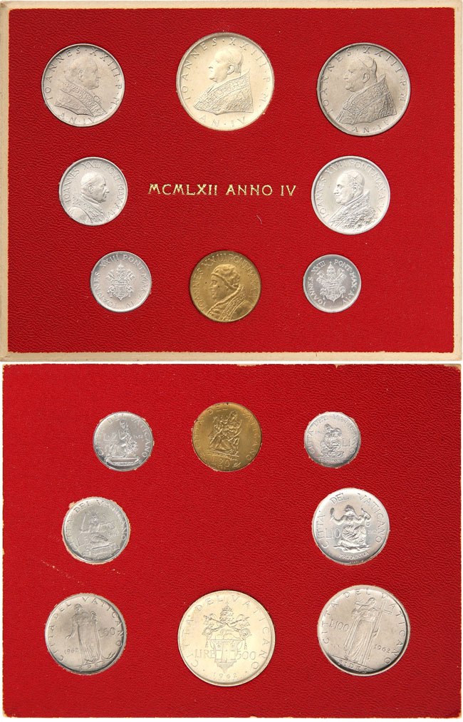 1962 Vatican Coin Set, Anno IV John XXIII Photo