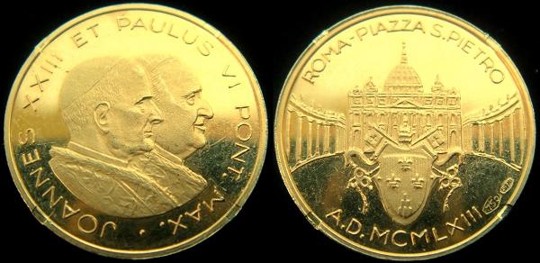 1963 Gold Medal 18kt John XXIII, Paul VI Photo