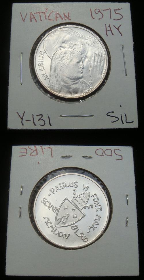 1975 H.Y. Vatican 500 Lire Silver PRODIGAL SON Photo