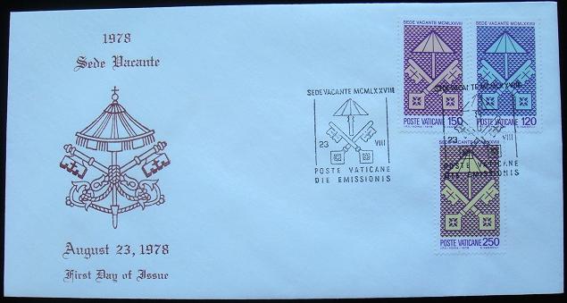 1978 Sede Vacante First Day Cover Photo