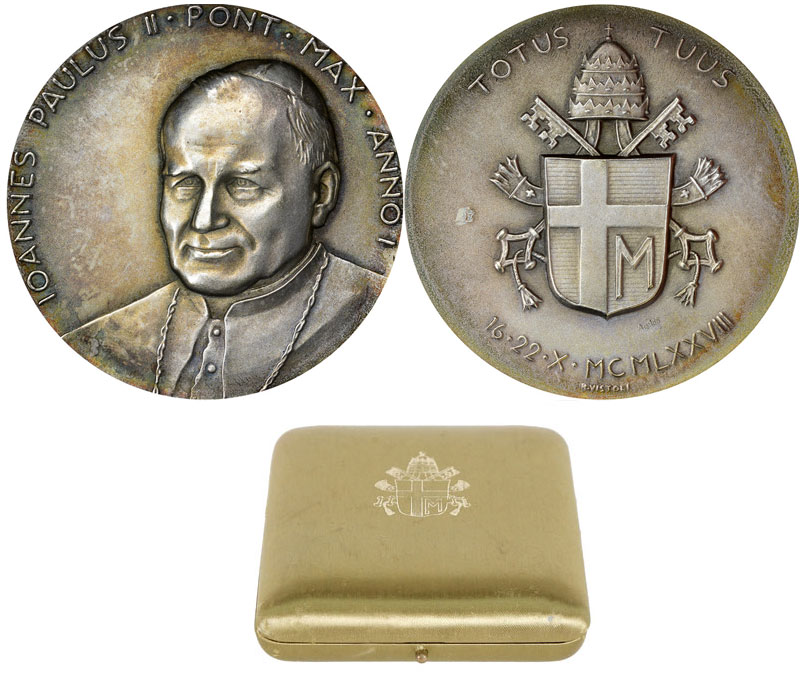 John Paul II Silver Medal Anno I Election Photo