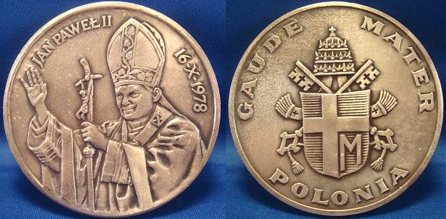 John Paul II 1978 Election Medal 69mm Photo