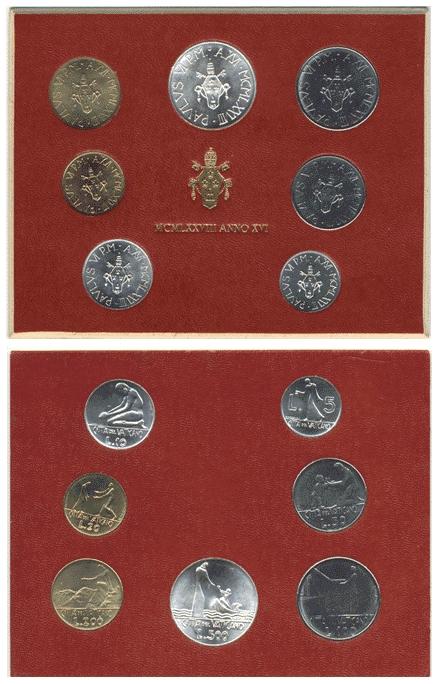 1978 Vatican Mint Coin Set, 7 Coins BU Photo