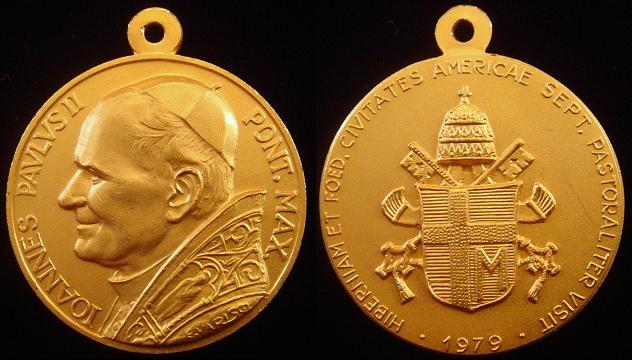 John Paul II 1979 U.S.A. Pastoral Visit Medal Photo