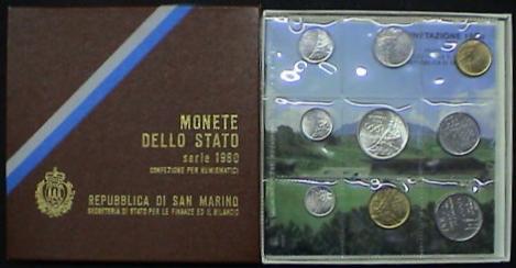 1980 San Marino Coin Set, Olympic Coins Photo