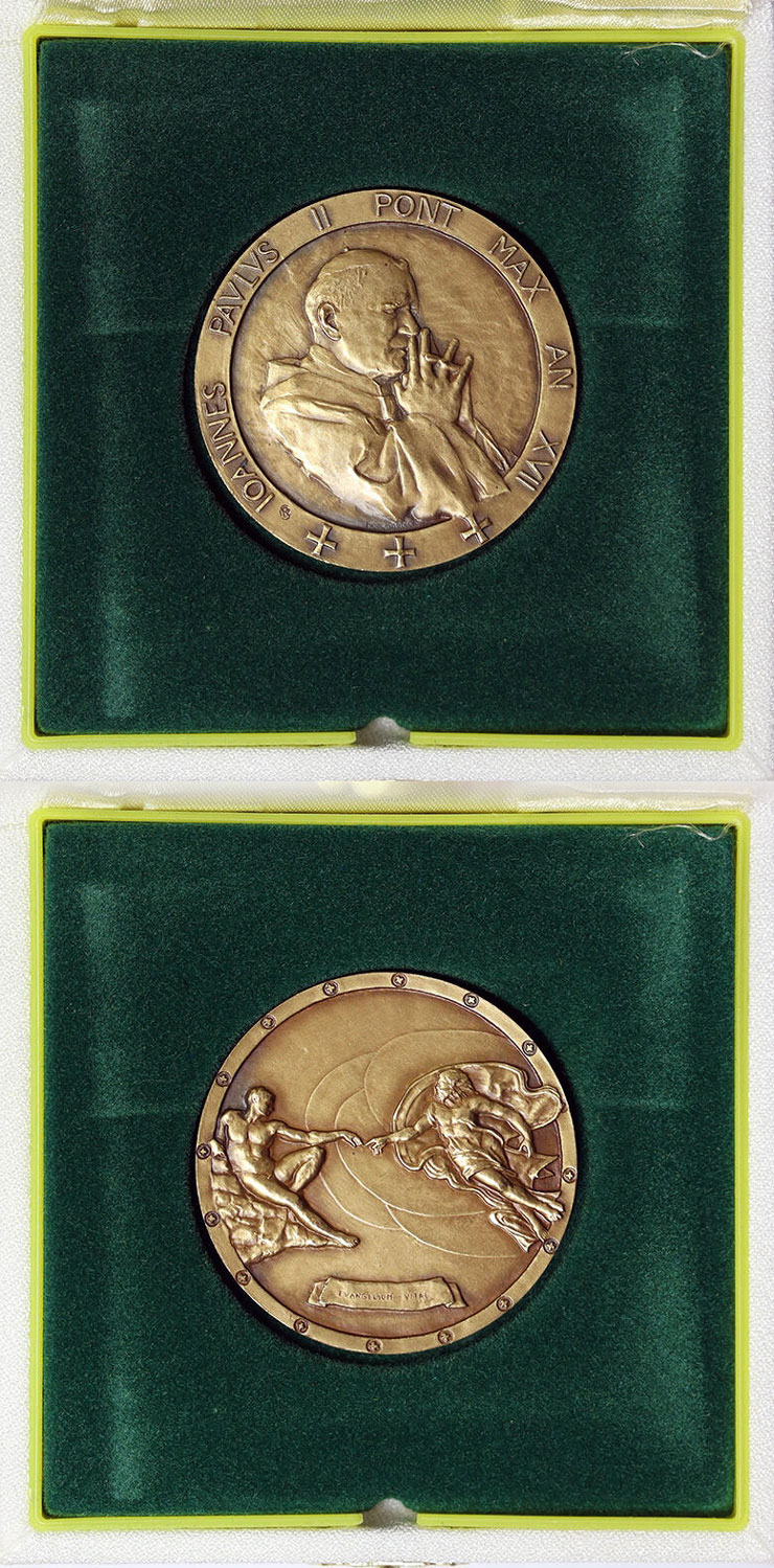 John Paul II Anno XVII Bronze Medal Photo