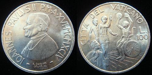 1994 Vatican 100 Lire Coin B/U Photo