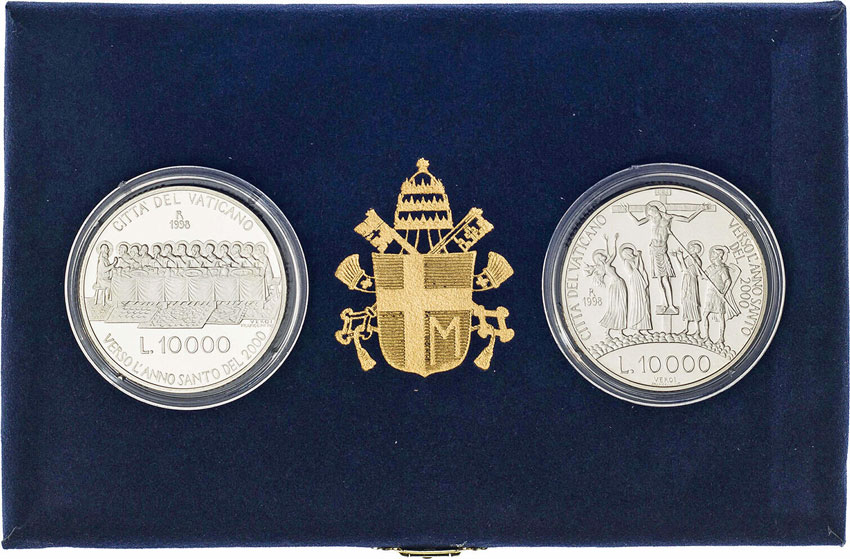 1998 Vatican Silver: Last Supper + Crucifixion Photo