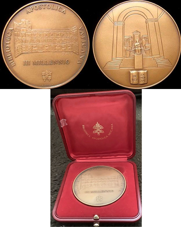 Vatican Library Official Medal 60mm Photo