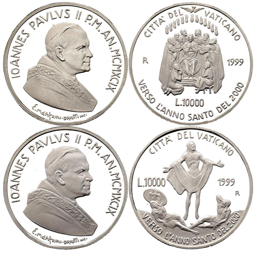 1999 Vatican Silver: Pentecost + Resurrection Photo