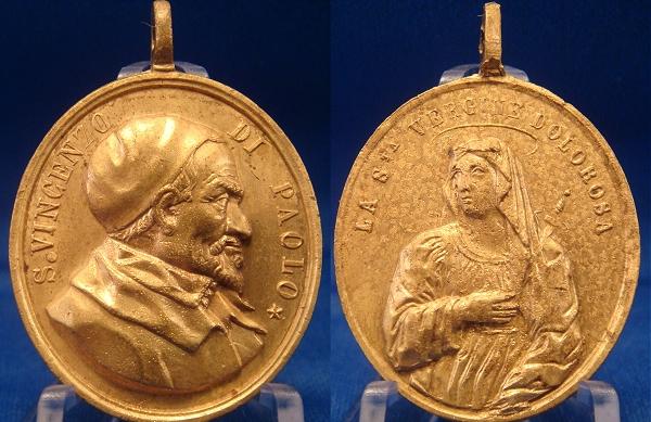 St. Vincent De Paul 19th Cent. Medal Photo