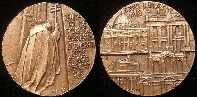 2000 Jubilee Major Basilicas of Rome Medal Photo