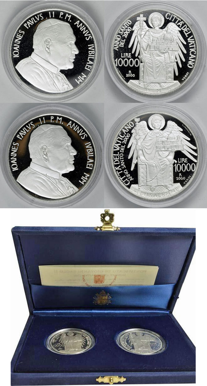 2000 Vatican Coins Jerusalem + Rome Photo