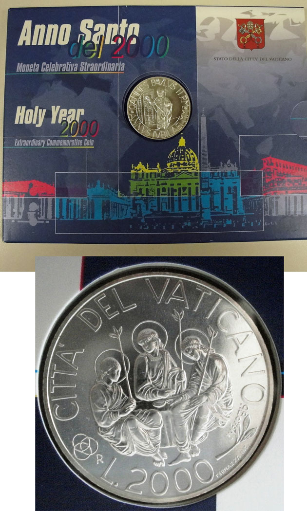 2000 Vatican 2000 Lire Anno Santo BU Photo