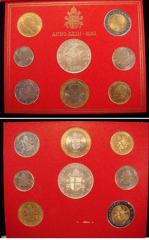 2001 Vatican Coin Set, Lire of the Popes Photo