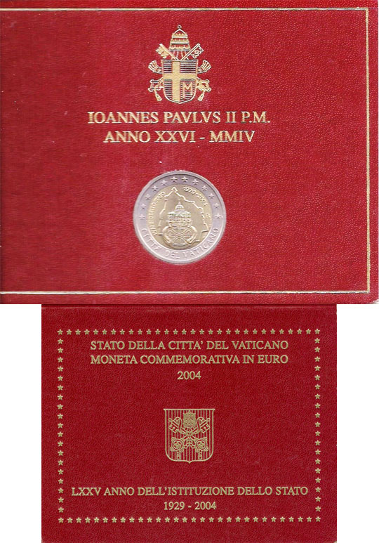 2004 Vatican 2 Euro Founding of Vatican City Photo