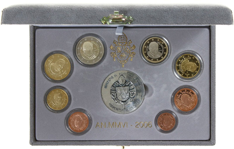 2006 Vatican Proof Set, 8 Euro Coins Photo