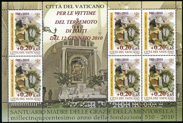 2010 Vatican Mini-Sheet, Our Lady of Mentorella Photo