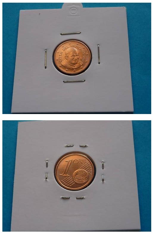 2010 Vatican 1 Cent Euro Coin B/U Photo