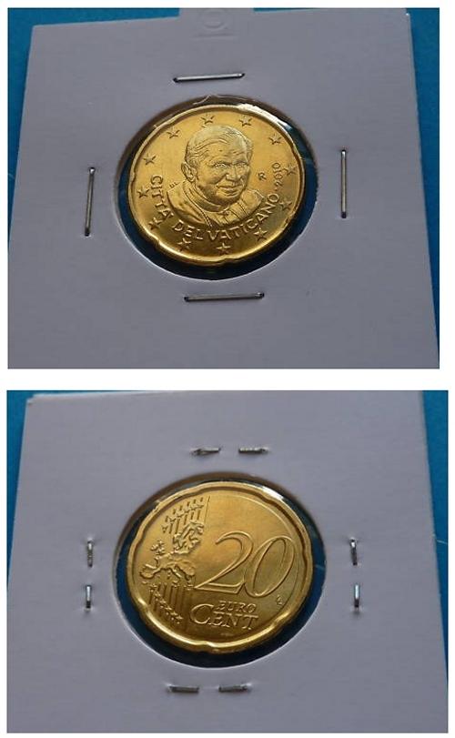 2010 Vatican 20 Cent Euro Coin B/U Photo