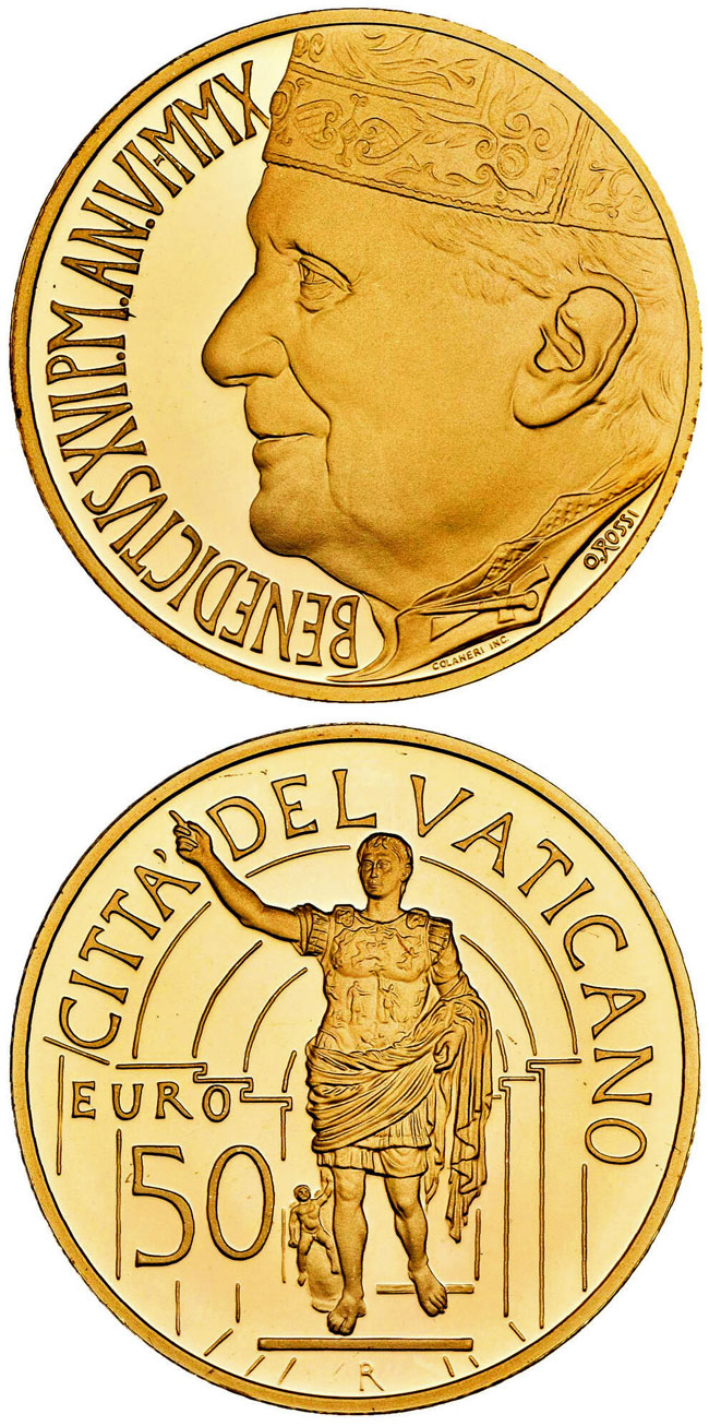 2010 Vatican 50 Euro Gold Benedict XVI Photo