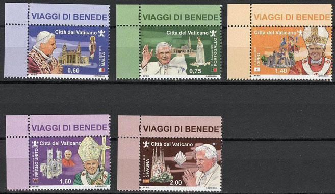 2011 Stamps: Journeys of Benedict XVI in 2010 Photo
