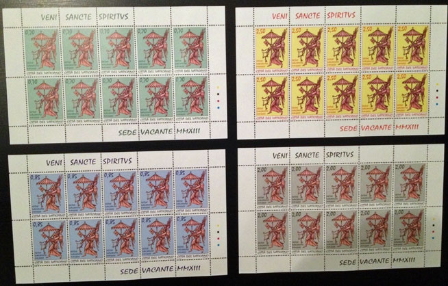 2013 Sede Vacante Stamp Sheets Photo