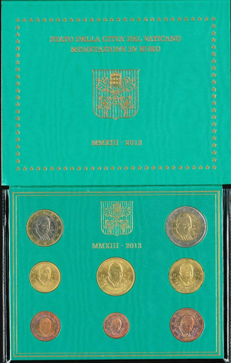 2013 Vatican Set, Final Benedict XVI Coins Photo