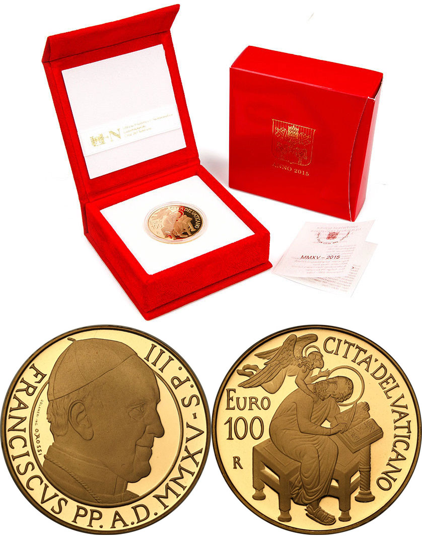 2015 Vatican 100 Euro Gold St. Matthew Photo
