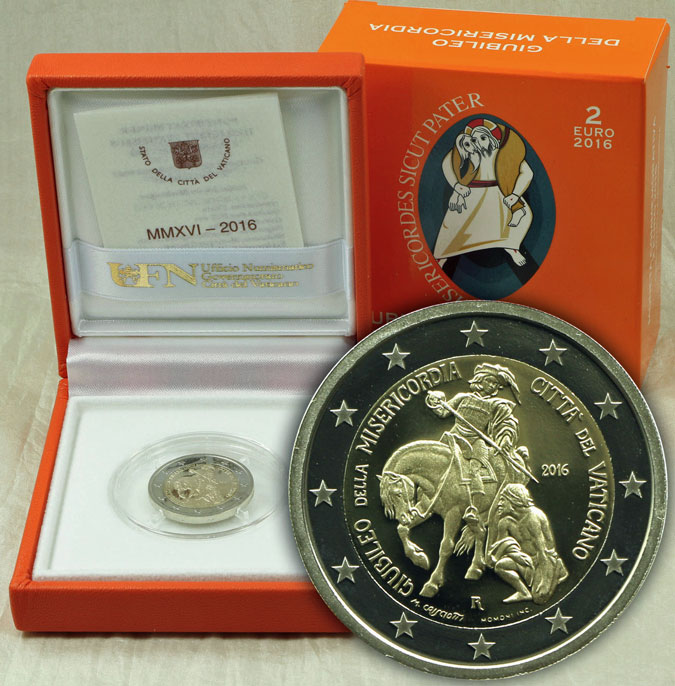2016 Vatican 2 Euro Proof Holy Year of Mercy Photo