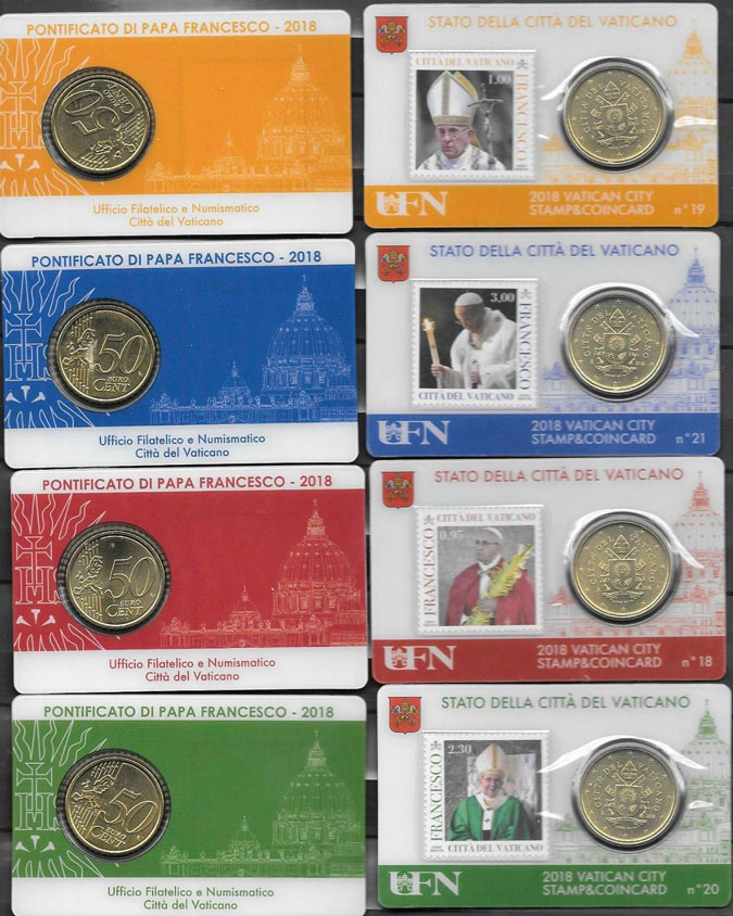 2018 Coin & Stamp Cards #18-21 Photo
