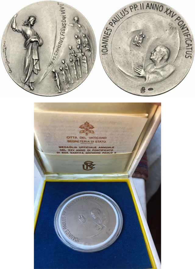 John Paul II Anno XXV Silver Medal Photo