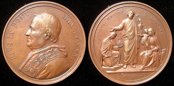 Pius IX (1846-78) A.XXXI Bronze Medal Photo