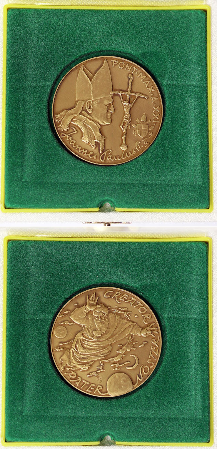 John Paul II Anno XXI 1999 Bronze Medal Photo