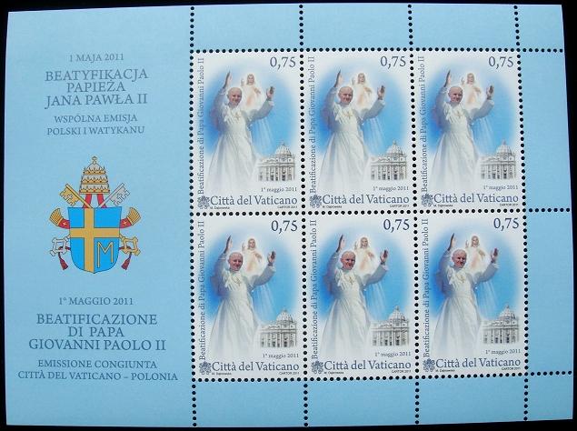 2011 Vatican Sheet, Beatification of John Paul II Photo