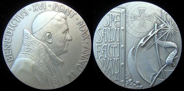 Benedict XVI Anno IV Silver Medal Photo