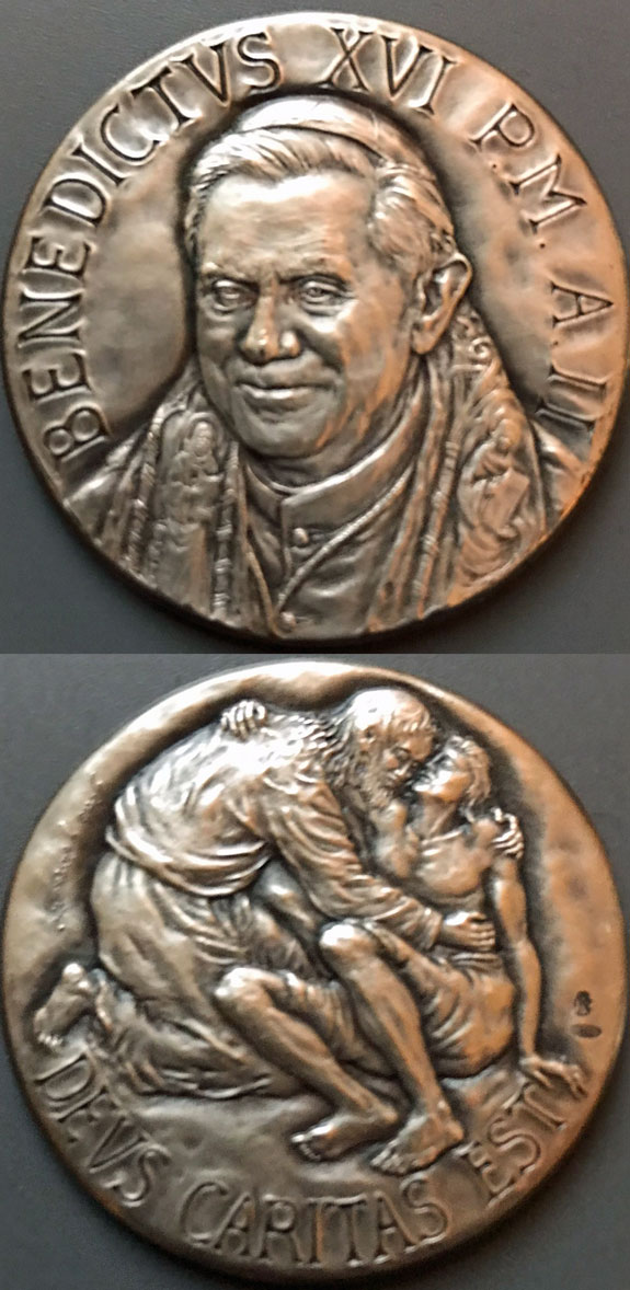 Pope Benedict XVI Anno II Silver Medal Photo