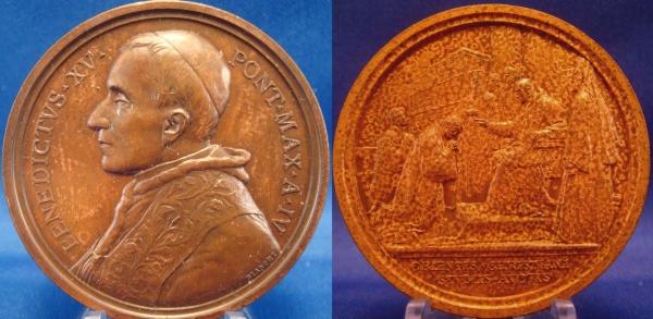 Benedict XV (1914-22) Anno IV Bronze Medal Photo