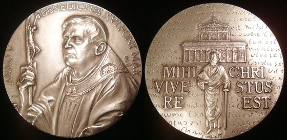 Benedict XVI Anno V Silver Medal Photo