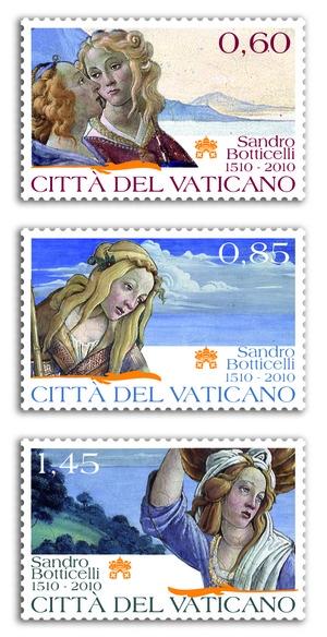 2010 Vatican Stamp Set SANDRO BOTTICELLI Photo